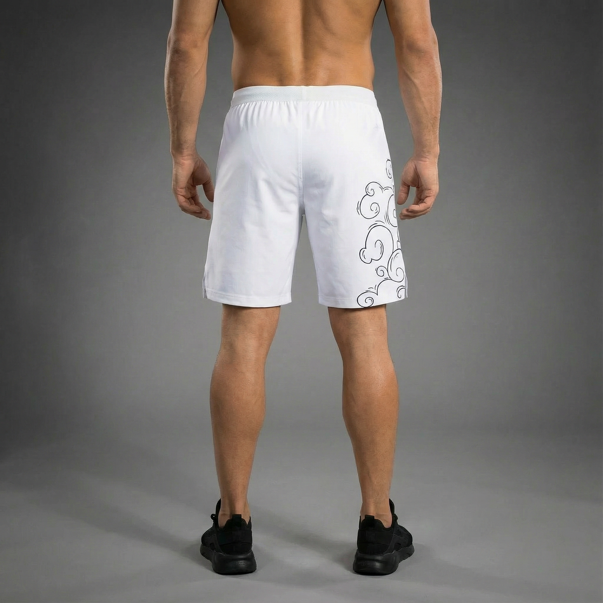 White Dragon 2 Layer  Shorts