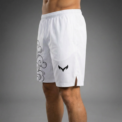White Dragon 2 Layer  Shorts