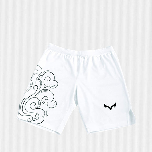 White Dragon 2 Layer  Shorts